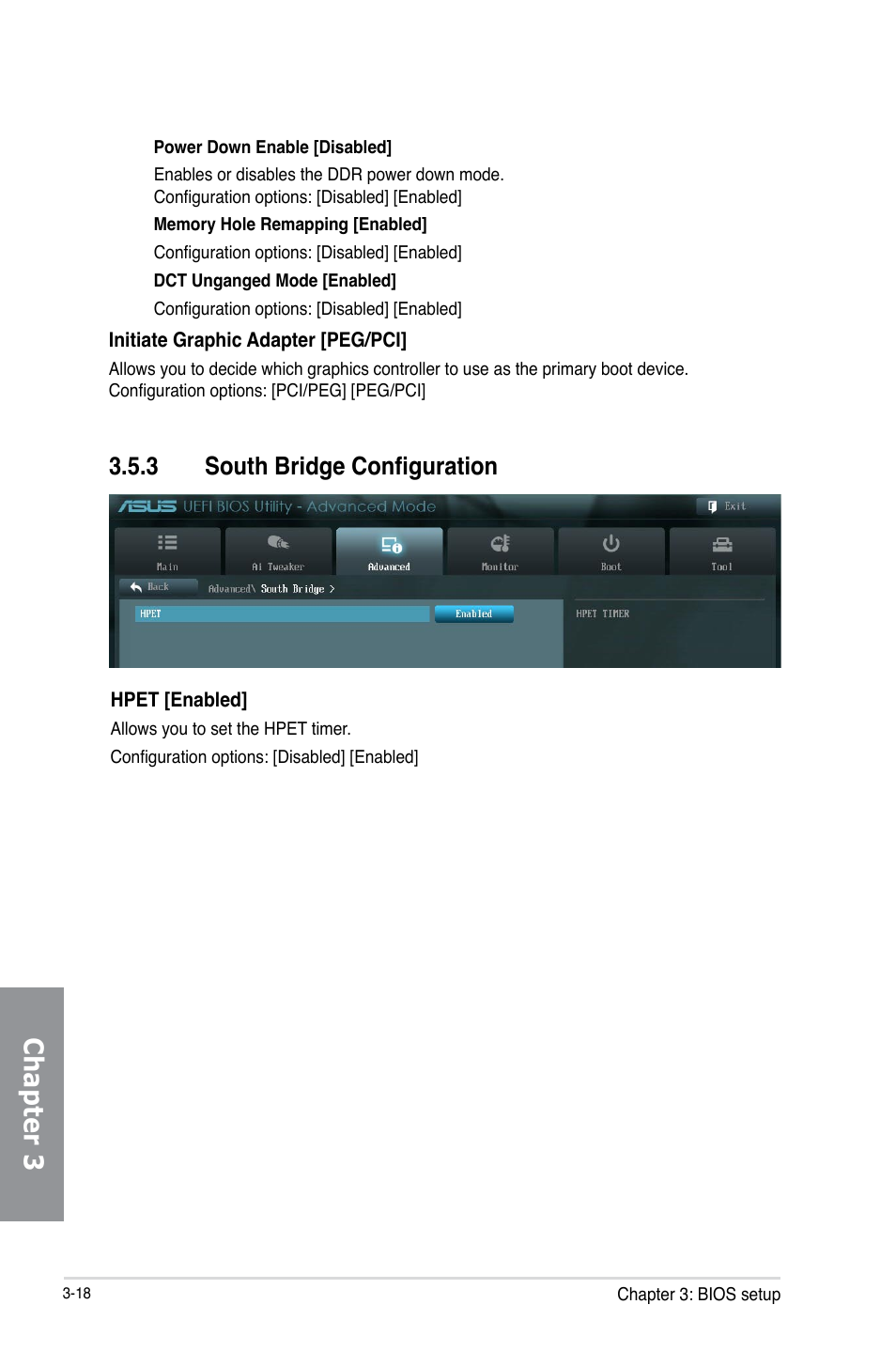 3 south bridge configuration, South bridge configuration -18, Chapter 3 | Asus M5A99FX PRO R2.0 User Manual | Page 90 / 178