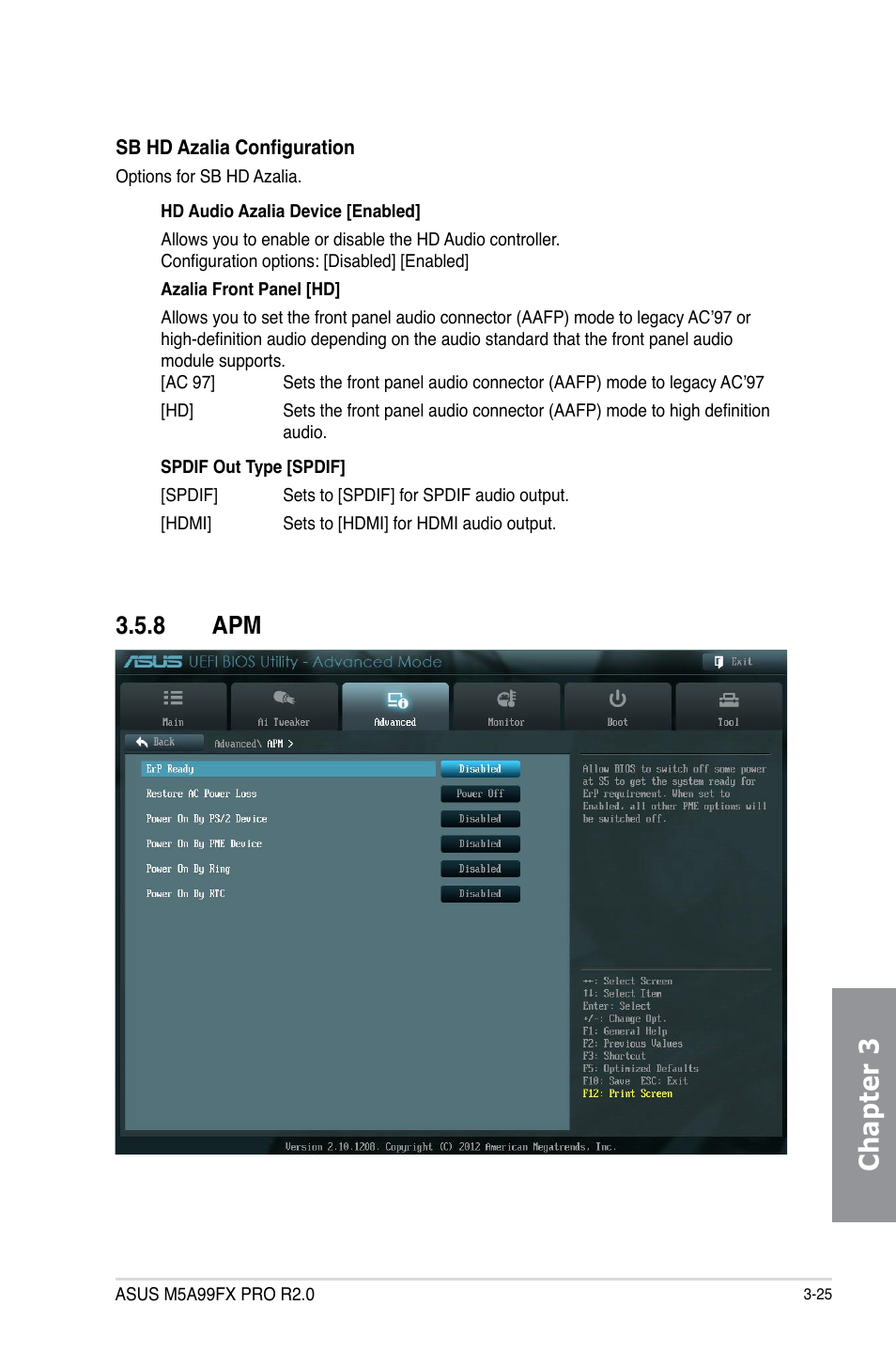 8 apm, Apm -25, Chapter 3 | Asus M5A99FX PRO R2.0 User Manual | Page 97 / 178