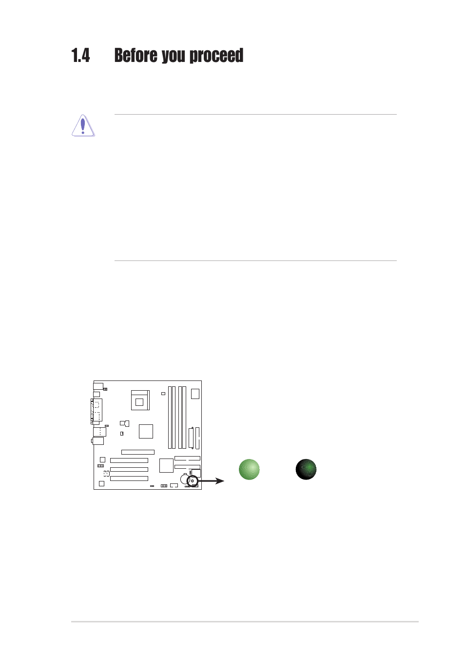 4 before you proceed, Onboard led | Asus P4R800-VM User Manual | Page 15 / 64