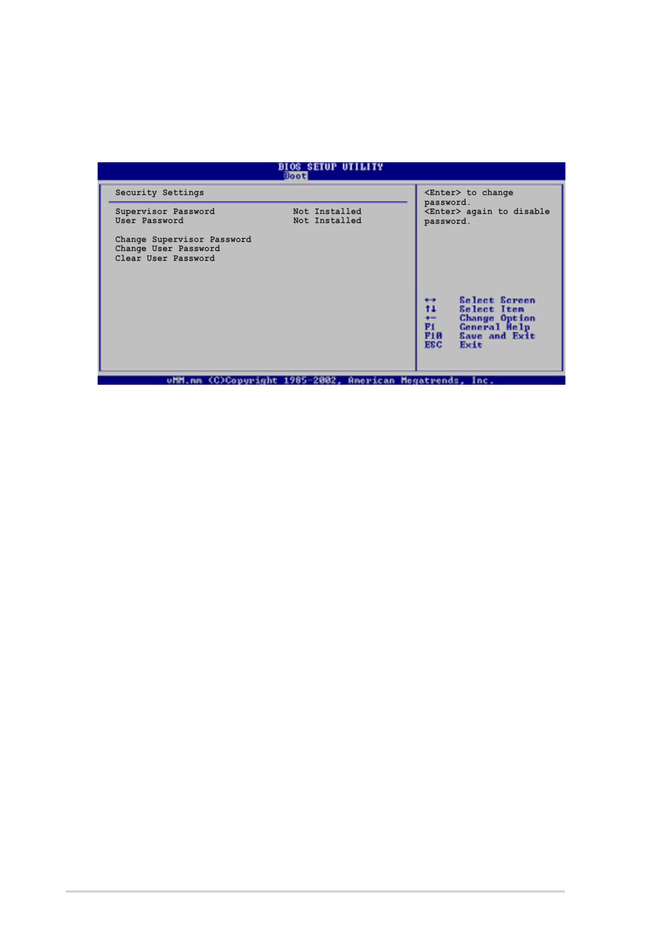 3 security, Change supervisor password | Asus P4R800-VM User Manual | Page 58 / 64