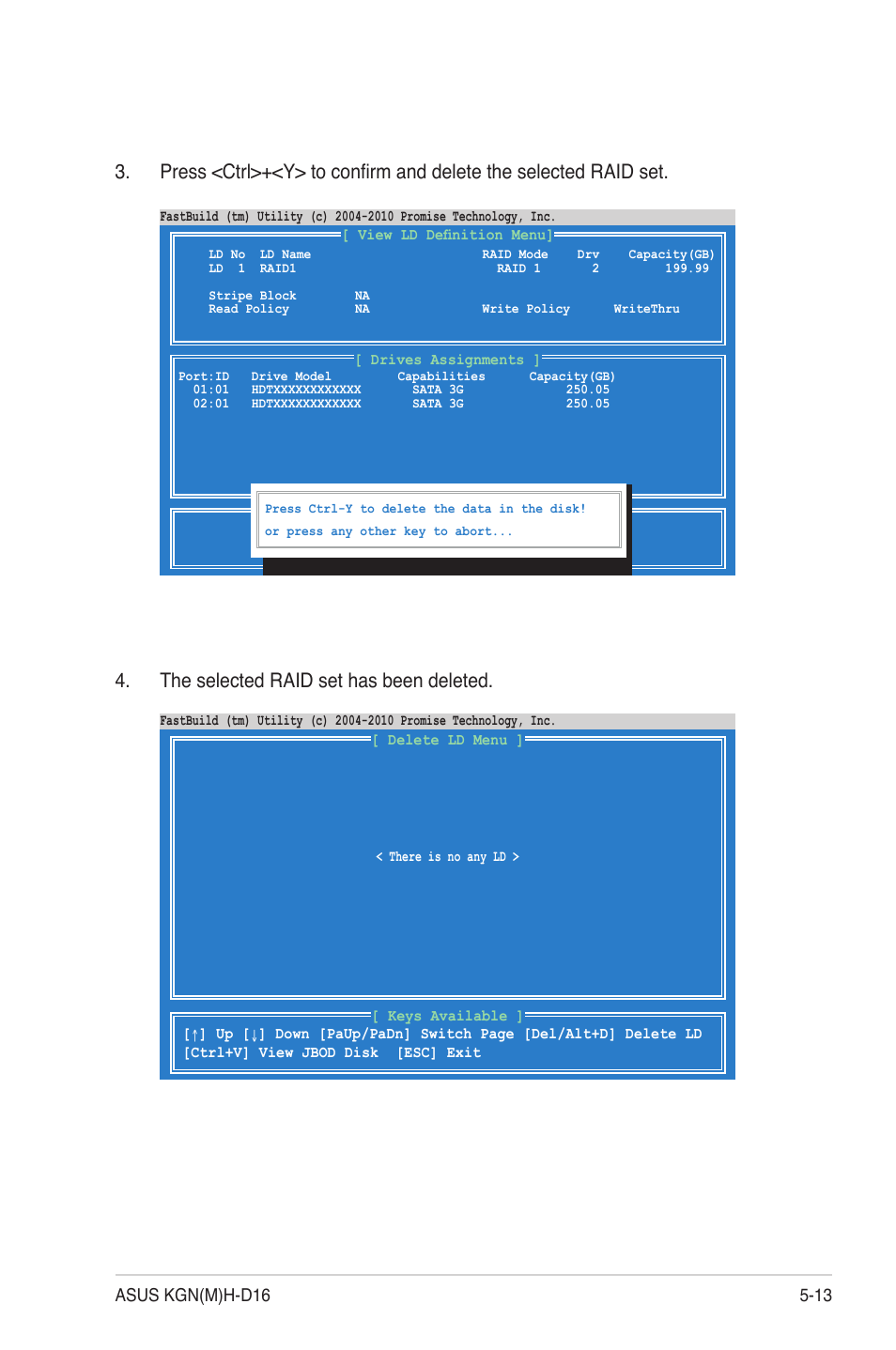 The selected raid set has been deleted | Asus KGNH-D16 User Manual | Page 109 / 152