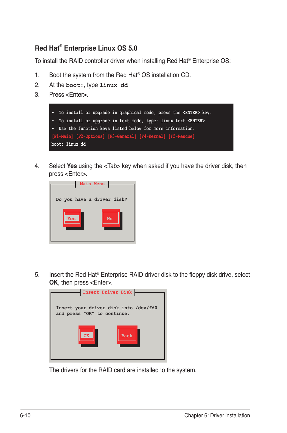 Red hat, Enterprise linux os 5.0 | Asus KGNH-D16 User Manual | Page 122 / 152