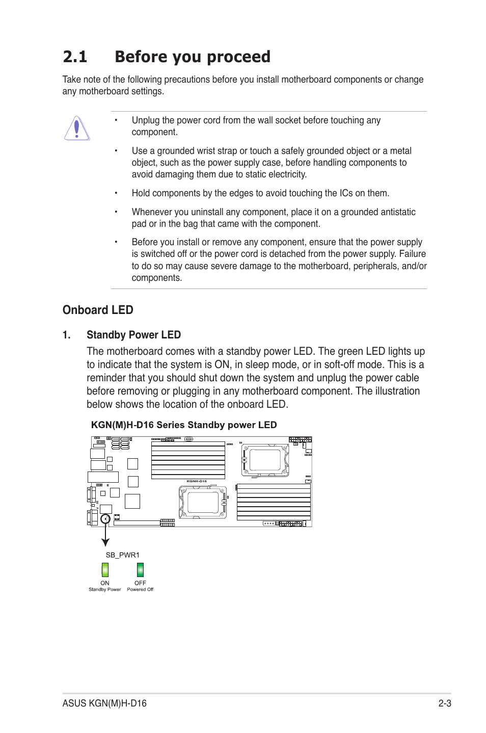 1 before you proceed, Before you proceed -3 | Asus KGNH-D16 User Manual | Page 21 / 152