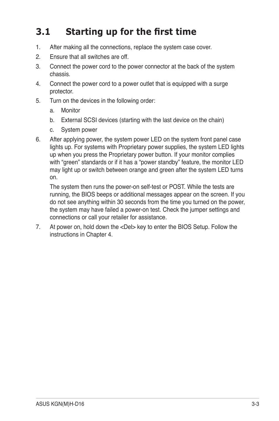 1 starting up for the first time, Starting up for the first time -3 | Asus KGNH-D16 User Manual | Page 57 / 152