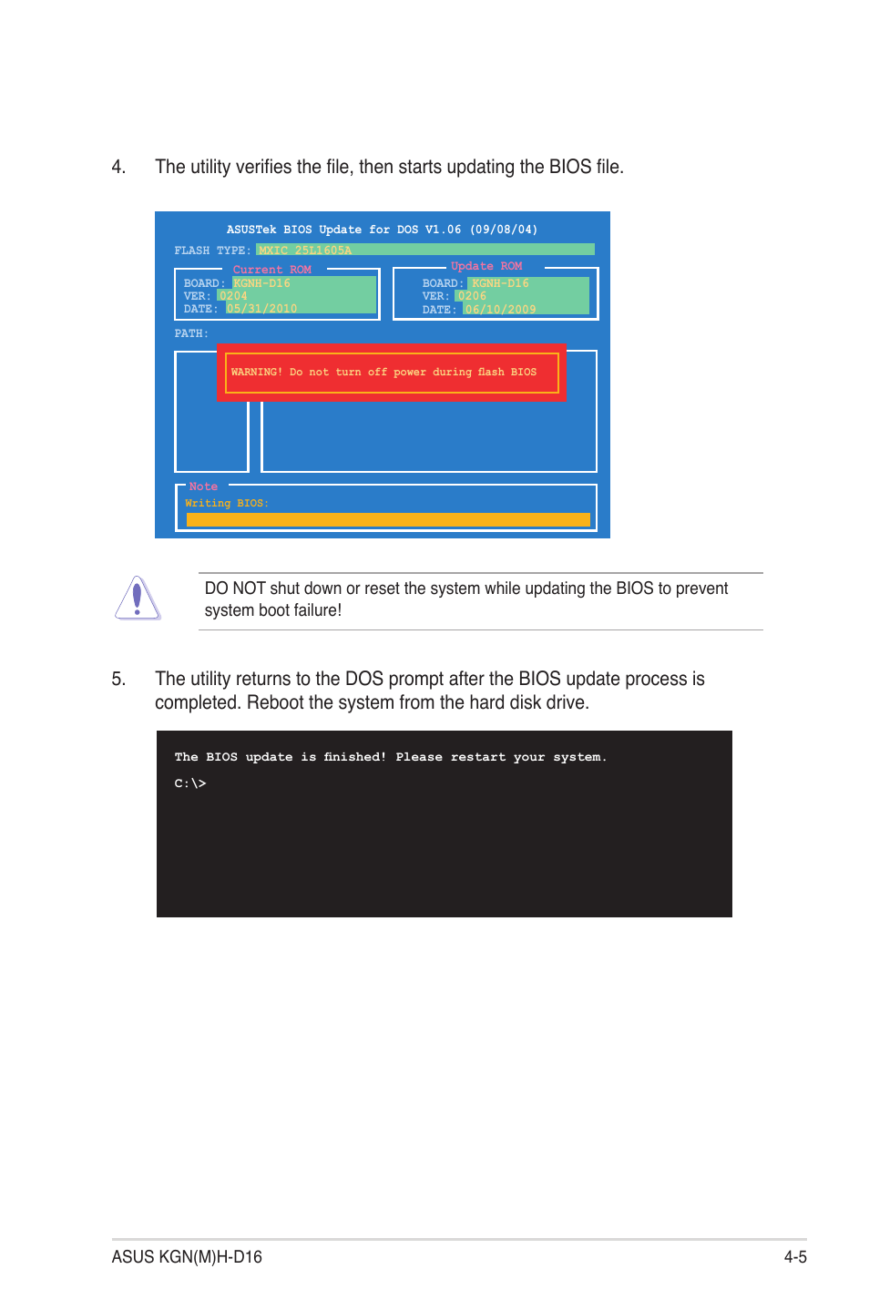 Asus kgn(m)h-d16 4-5 | Asus KGNH-D16 User Manual | Page 63 / 152