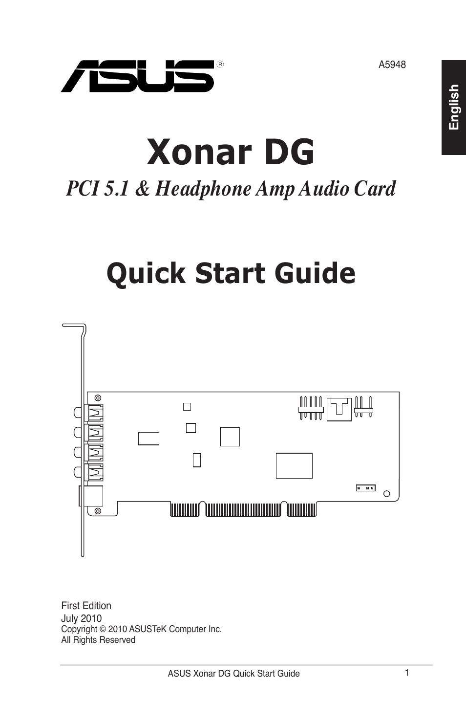 Asus Xonar DG User Manual | 32 pages