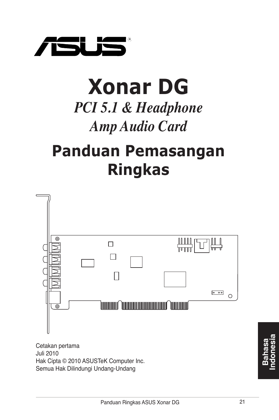 Xonar dg | Asus Xonar DG User Manual | Page 21 / 32