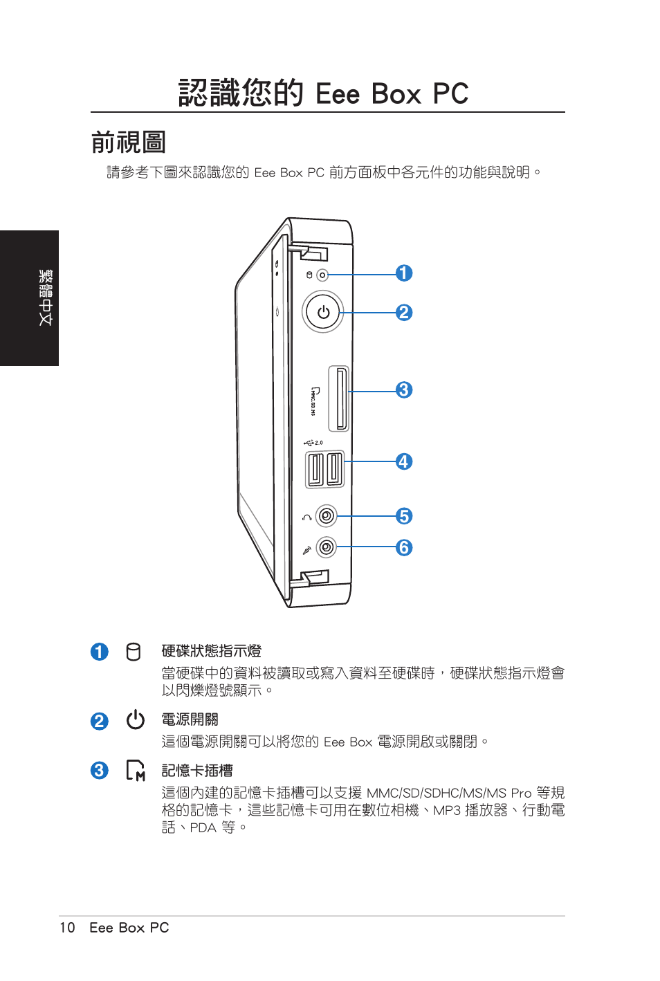 認識您的 eee box pc | Asus B206 User Manual | Page 44 / 104