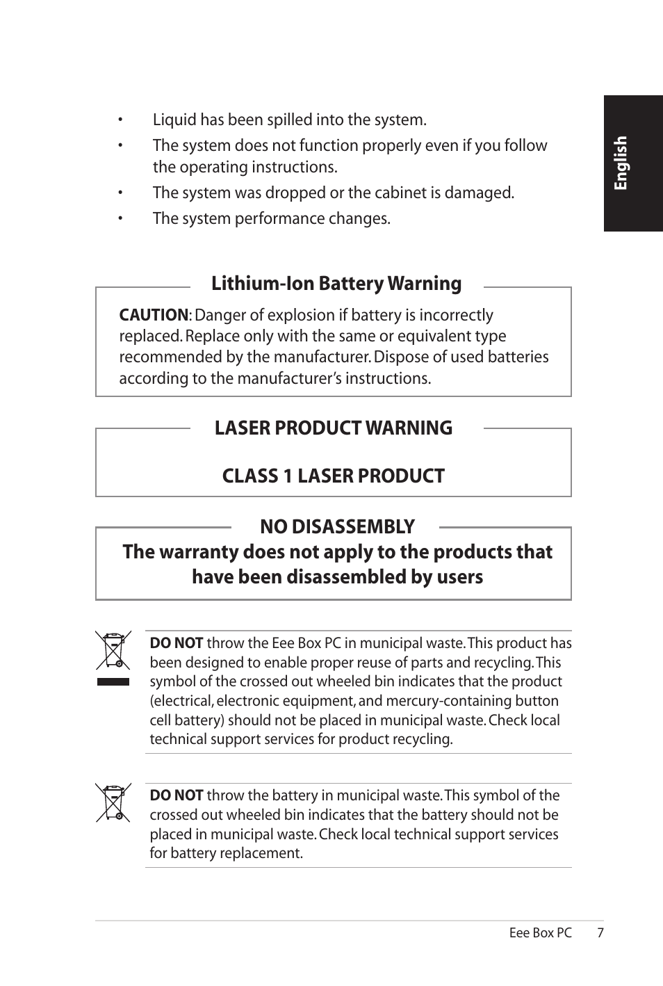 Asus B206 User Manual | Page 7 / 104