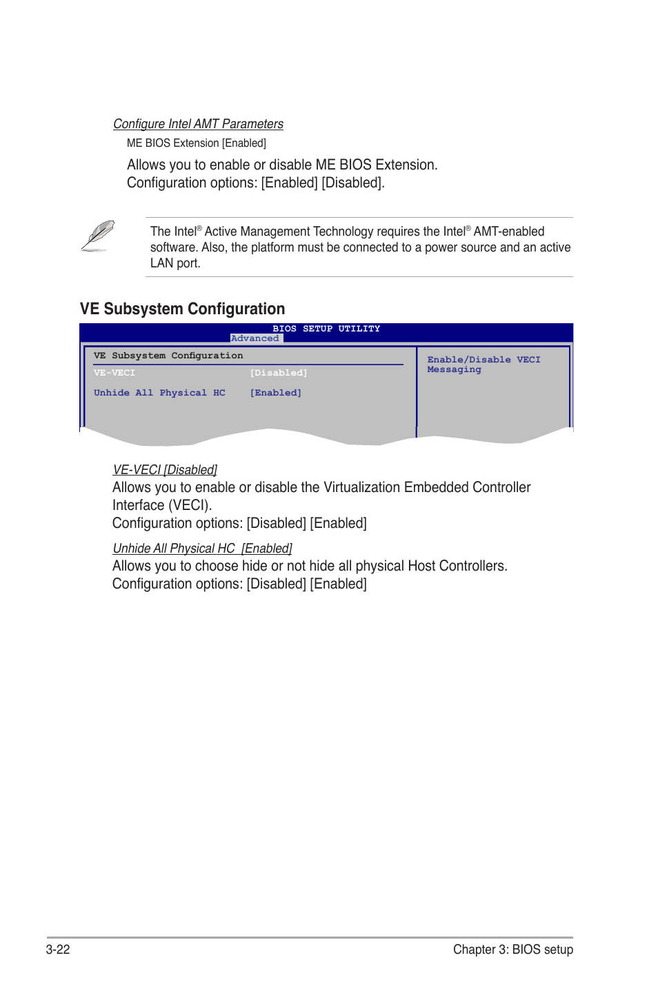 Ve subsystem configuration | Asus BP5265 User Manual | Page 56 / 76