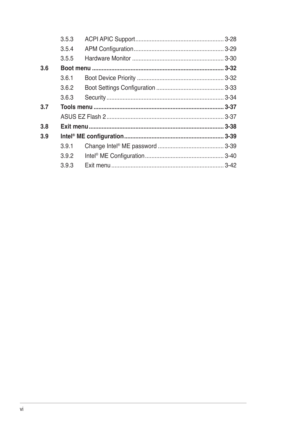 Asus BP5265 User Manual | Page 6 / 76