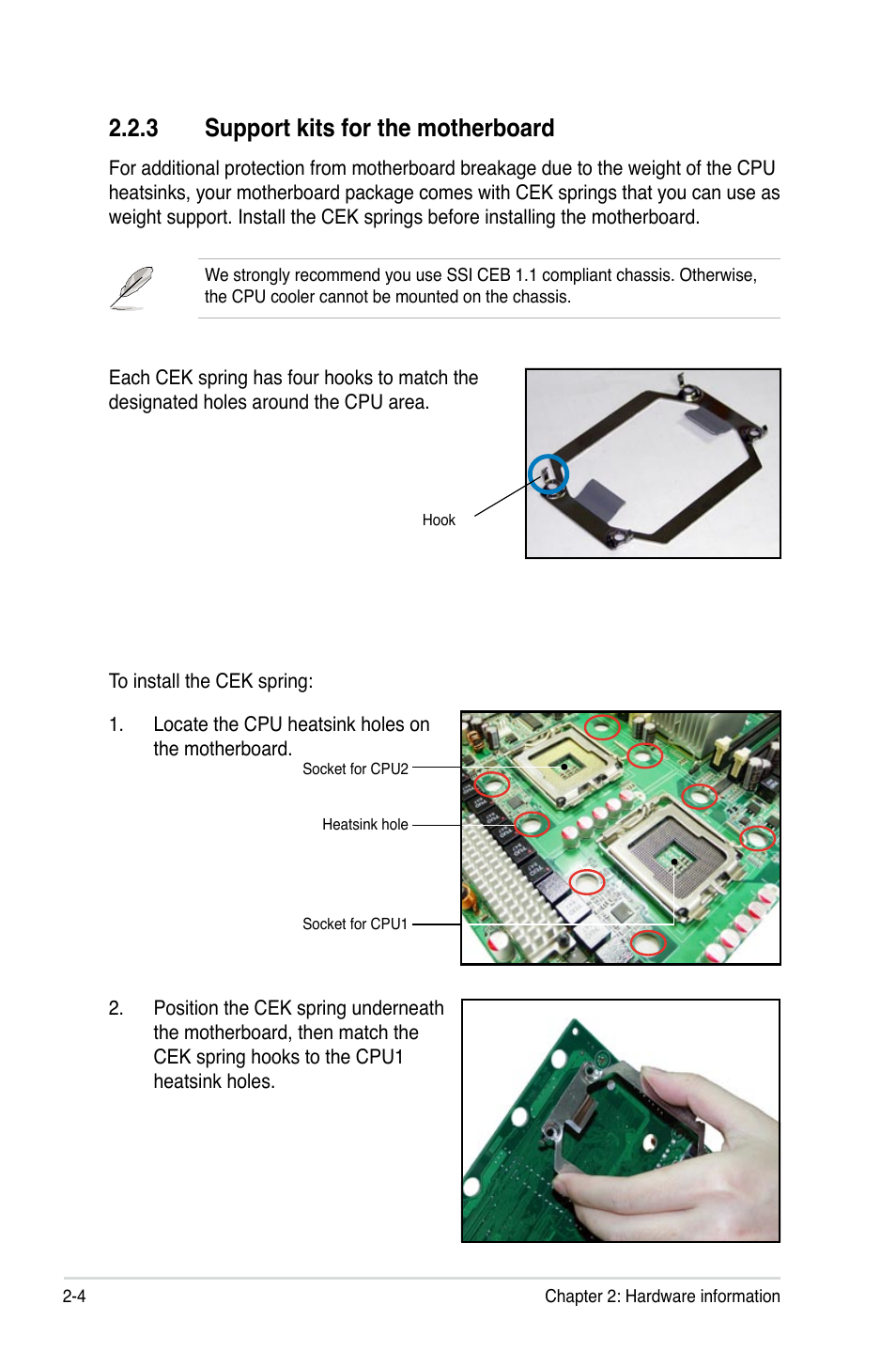 3 support kits for the motherboard | Asus DSBF-DM/SAS User Manual | Page 24 / 204