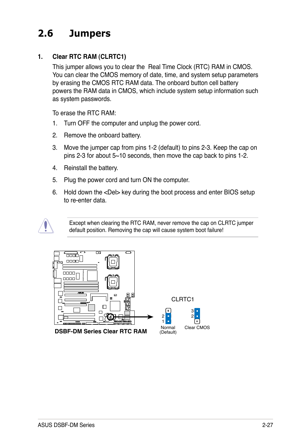 6 jumpers | Asus DSBF-DM/SAS User Manual | Page 47 / 204