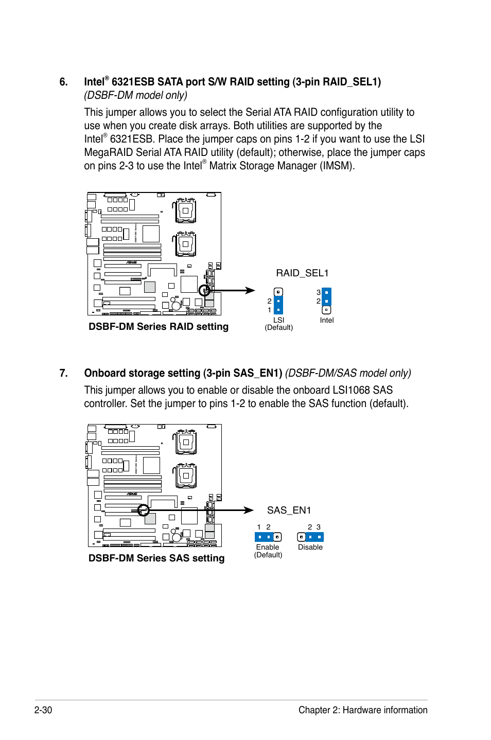 Intel, Matrix storage manager (imsm) | Asus DSBF-DM/SAS User Manual | Page 50 / 204