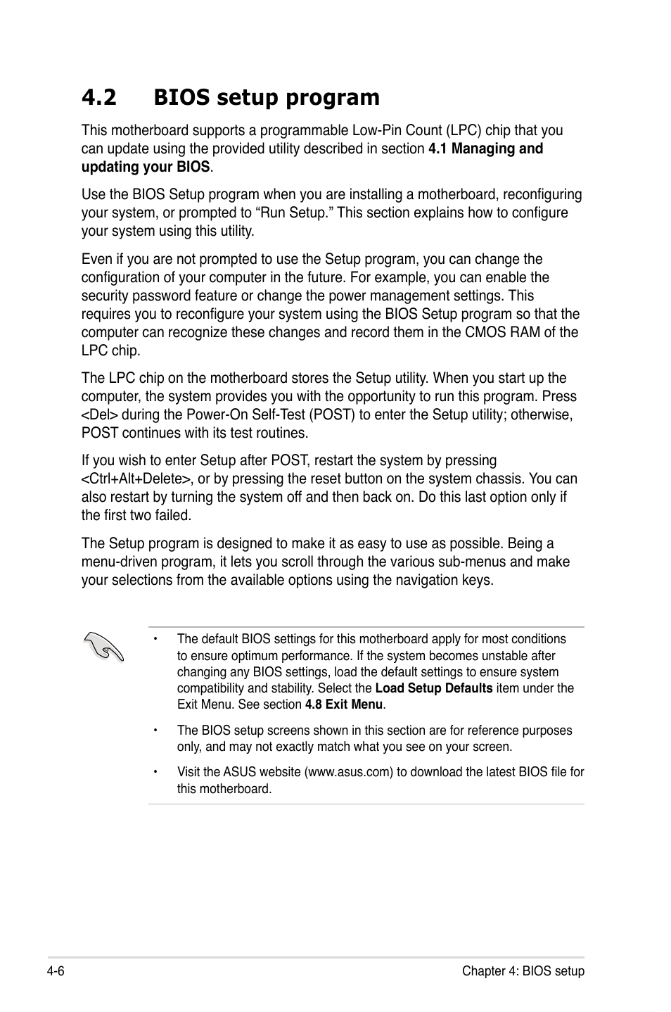 2 bios setup program | Asus DSBF-DM/SAS User Manual | Page 74 / 204