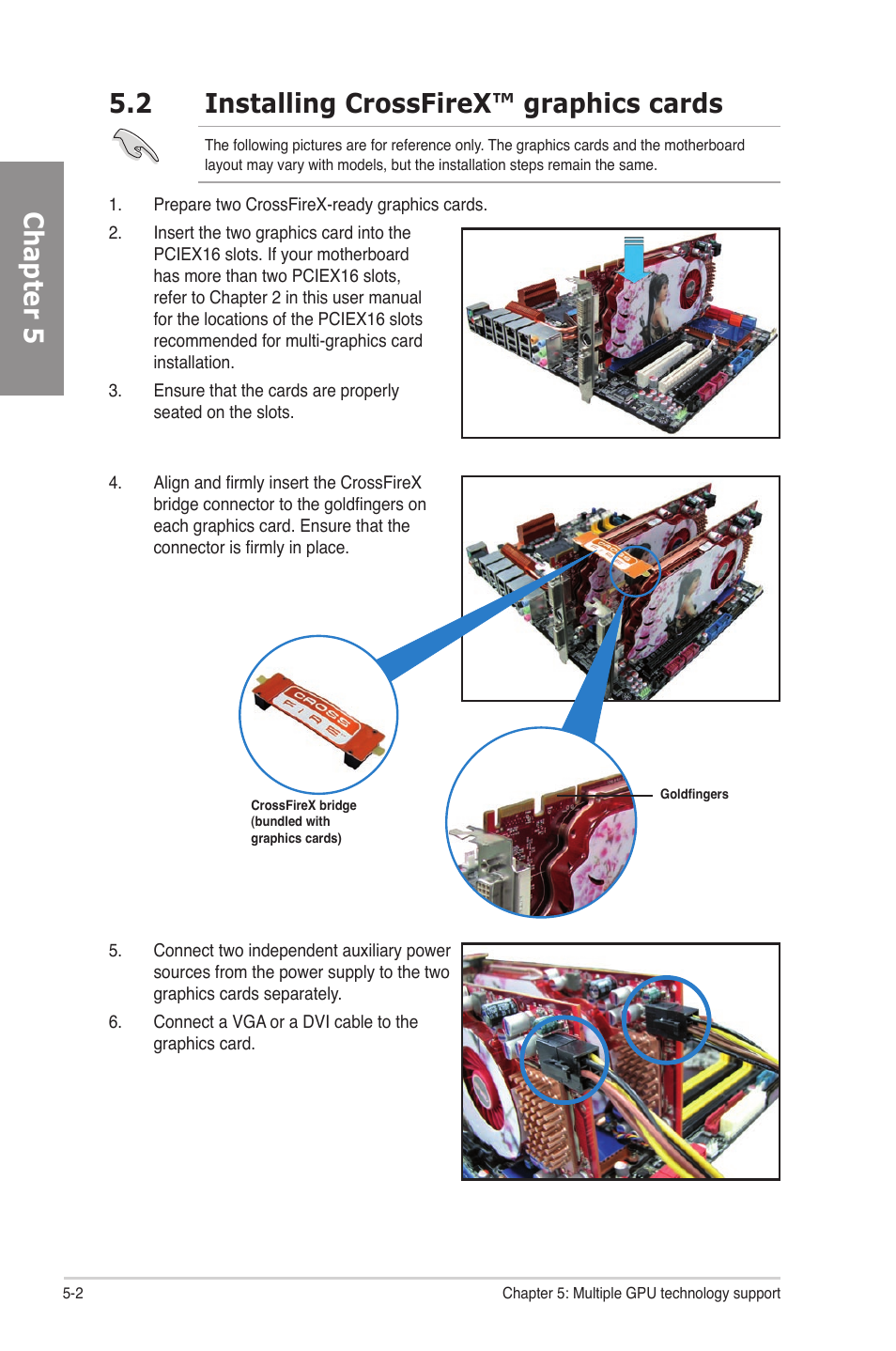 2 installing crossfirex™ graphics cards, Installing crossfirex™ graphics cards -2 | Asus P7P55D-E User Manual | Page 124 / 126