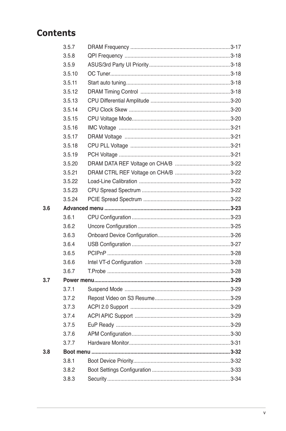 Asus P7P55D-E User Manual | Page 5 / 126