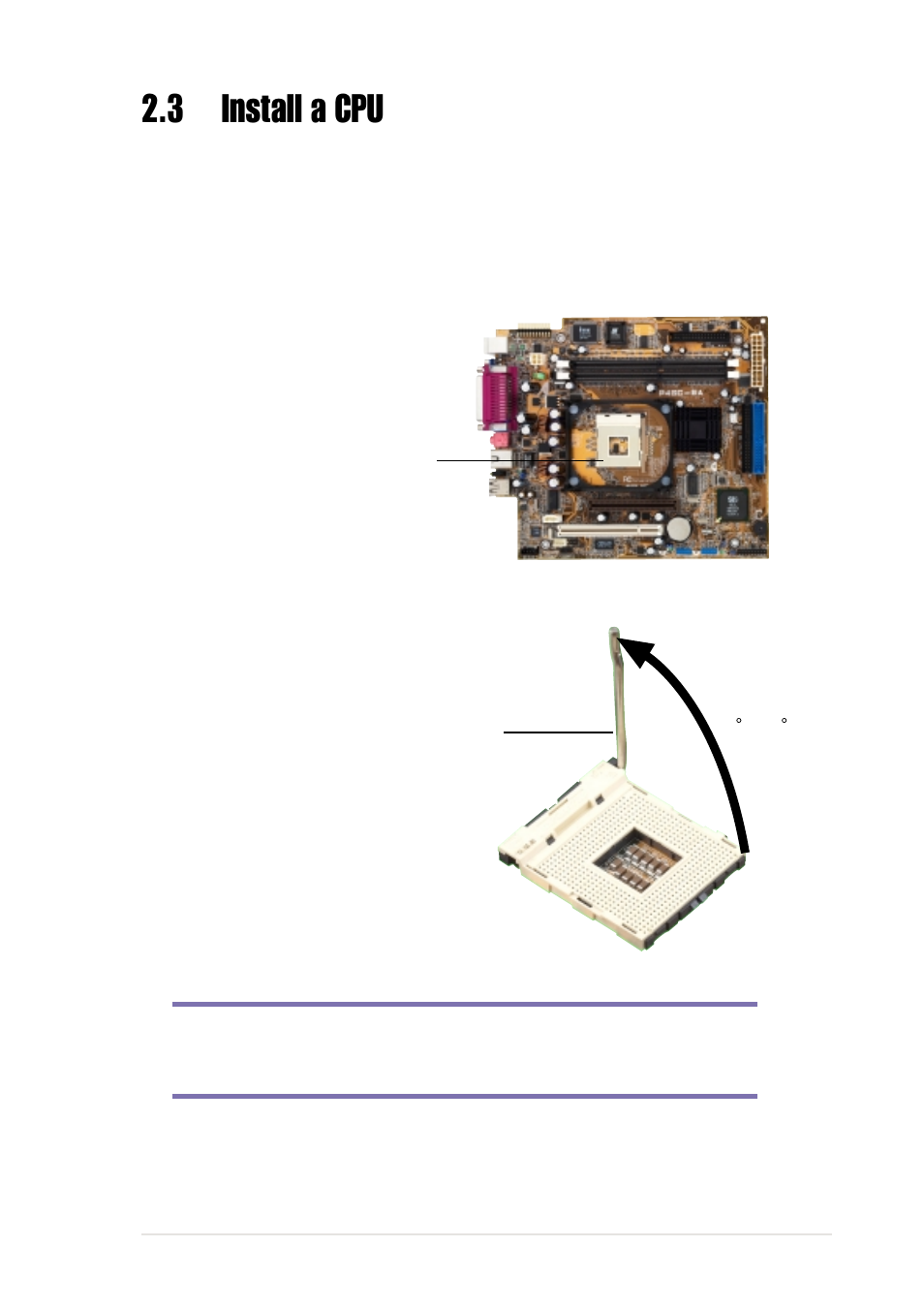 3 install a cpu | Asus Terminator P4 533A User Manual | Page 19 / 98