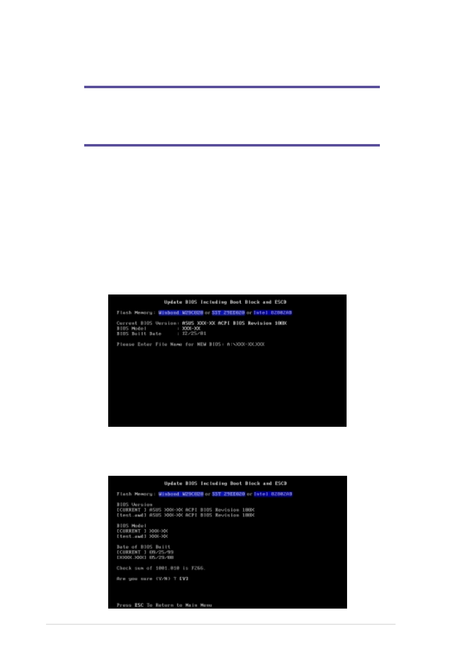 2 updating bios procedures | Asus Terminator P4 533A User Manual | Page 56 / 98