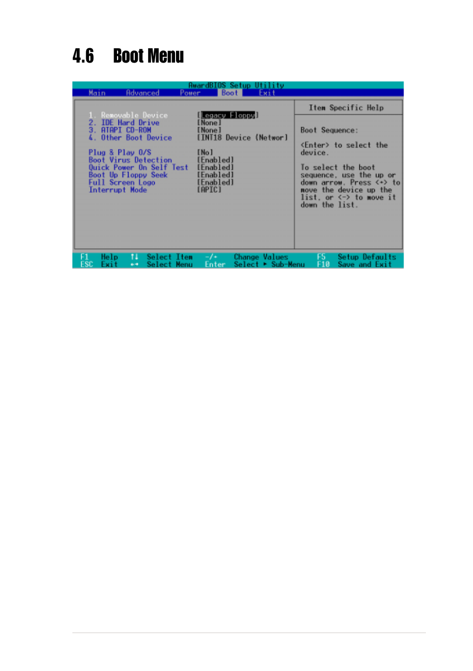 6boot menu | Asus Terminator P4 533A User Manual | Page 83 / 98