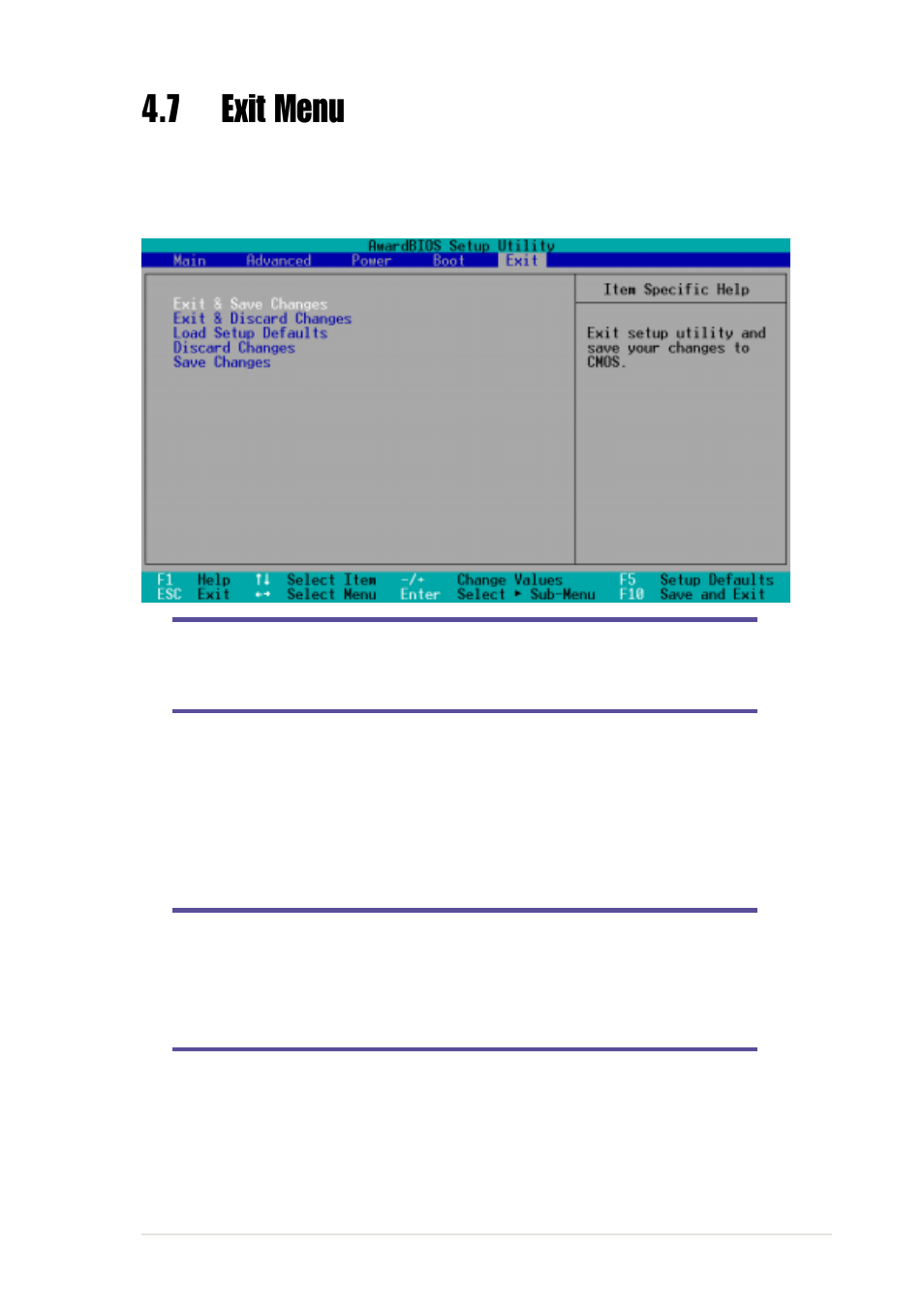 7 exit menu | Asus Terminator P4 533A User Manual | Page 85 / 98