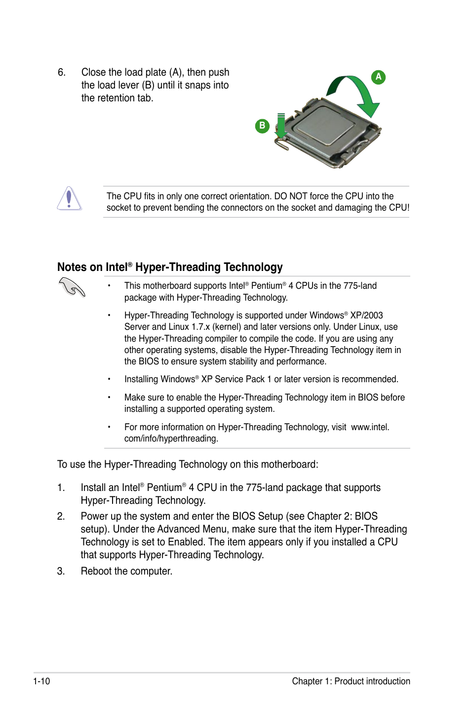 Hyper-threading technology | Asus P5VD2-VM SE User Manual | Page 22 / 100