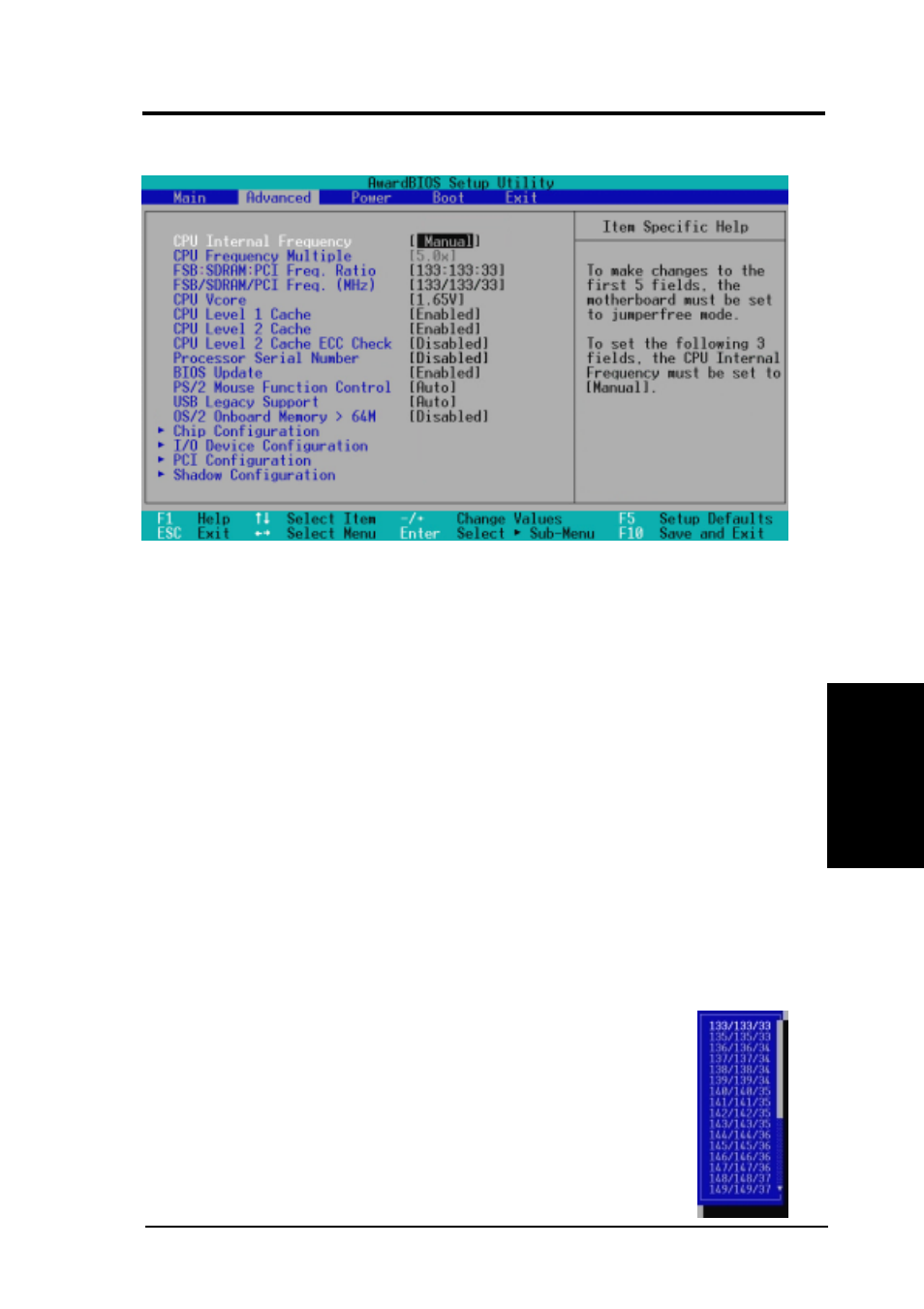 Bios setup, 4 advanced menu | Asus CUEP2-M User Manual | Page 57 / 102