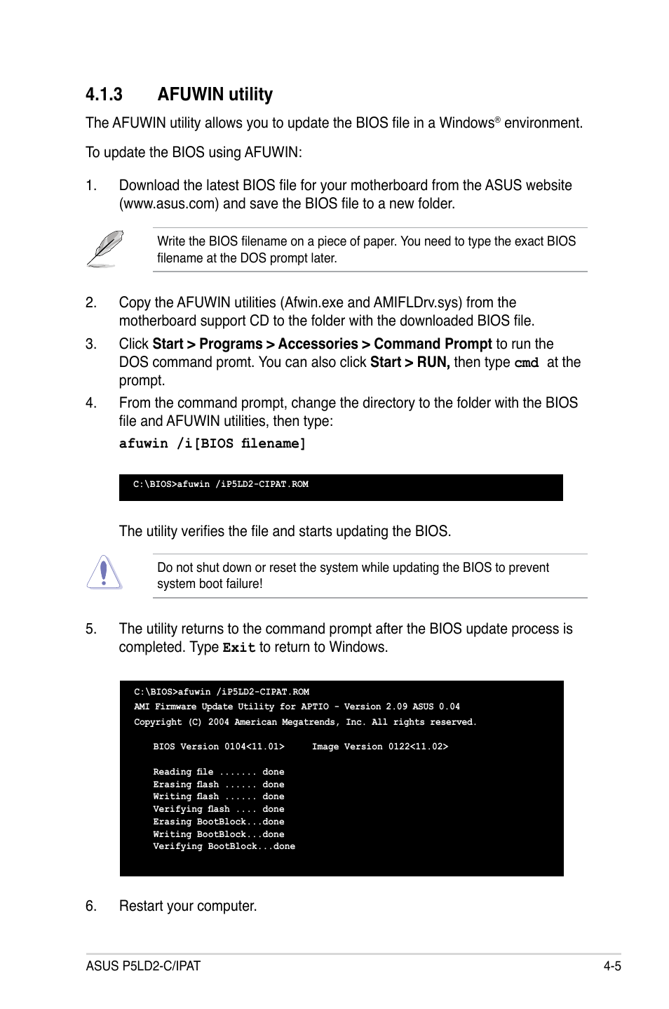 3 afuwin utility | Asus P5LD2-C/IPAT User Manual | Page 61 / 96