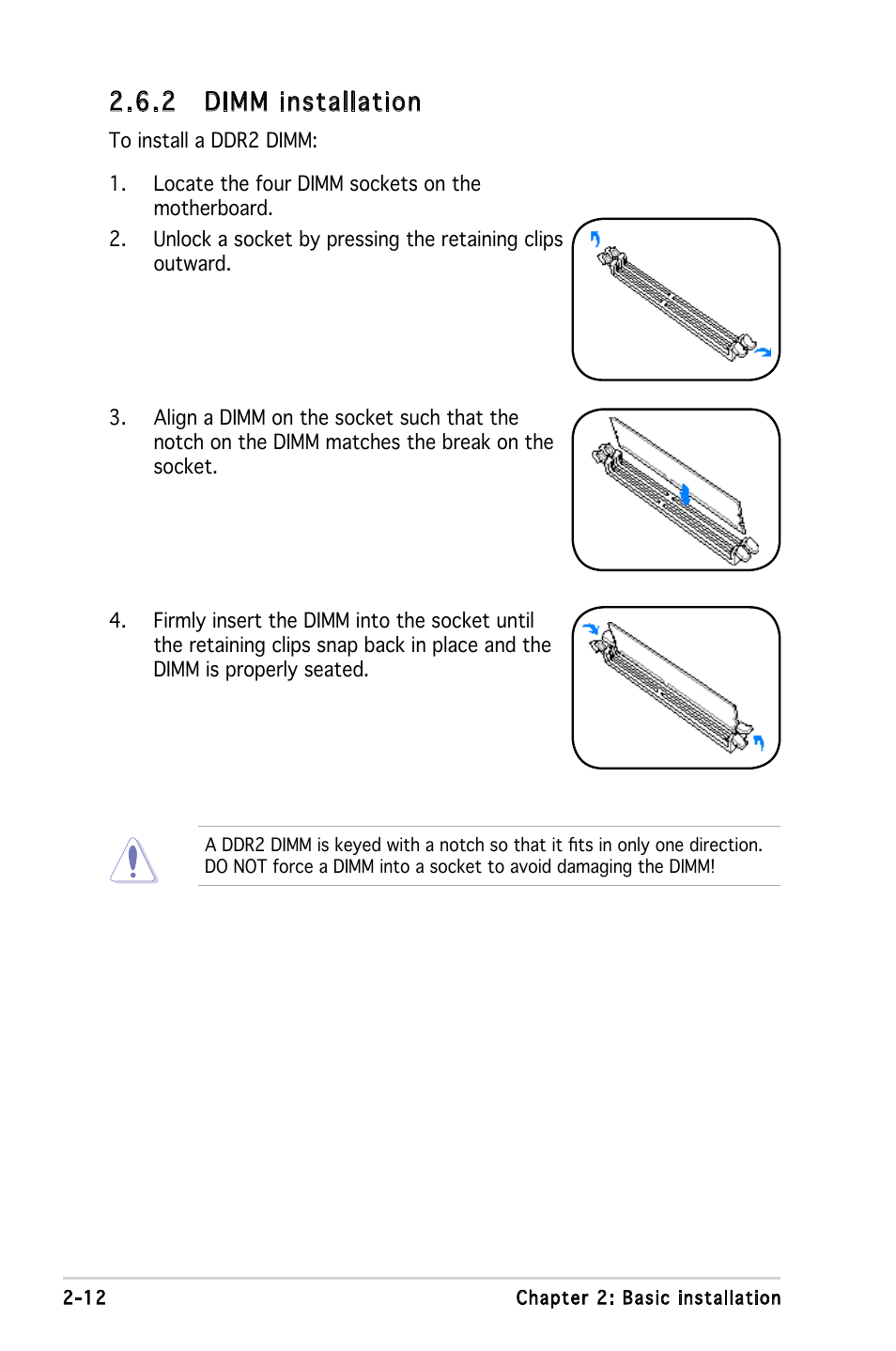 2 dimm installation | Asus T3-PH1 User Manual | Page 28 / 82