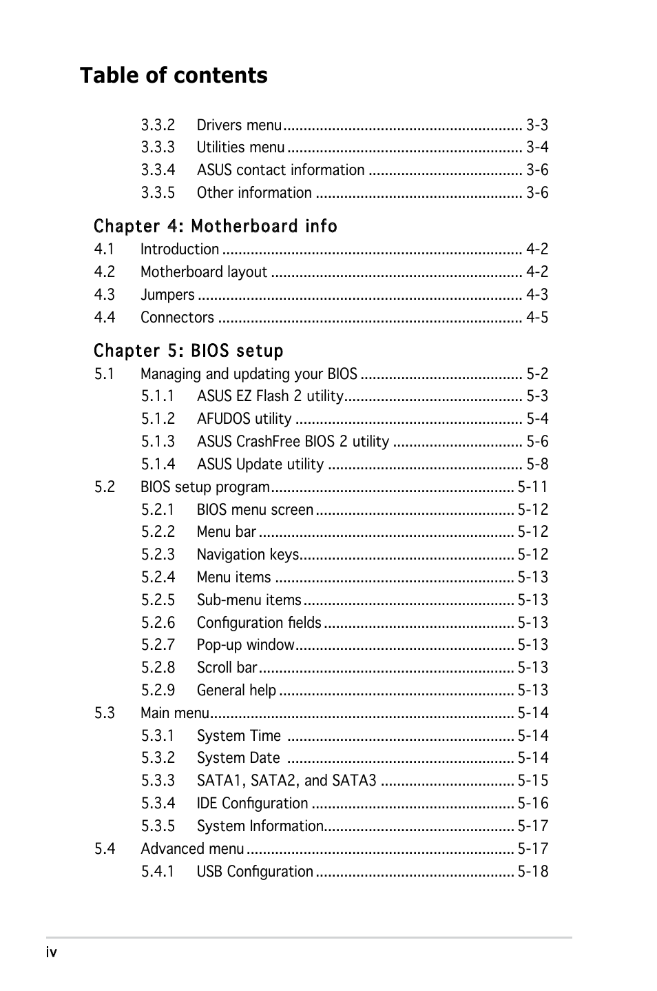 Asus T3-PH1 User Manual | Page 4 / 82