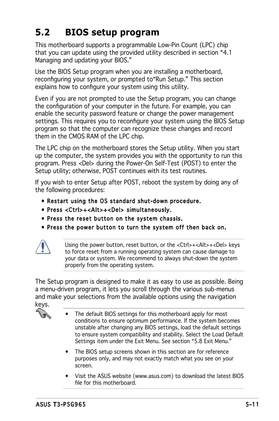 2 bios setup program | Asus T3-PH1 User Manual | Page 59 / 82