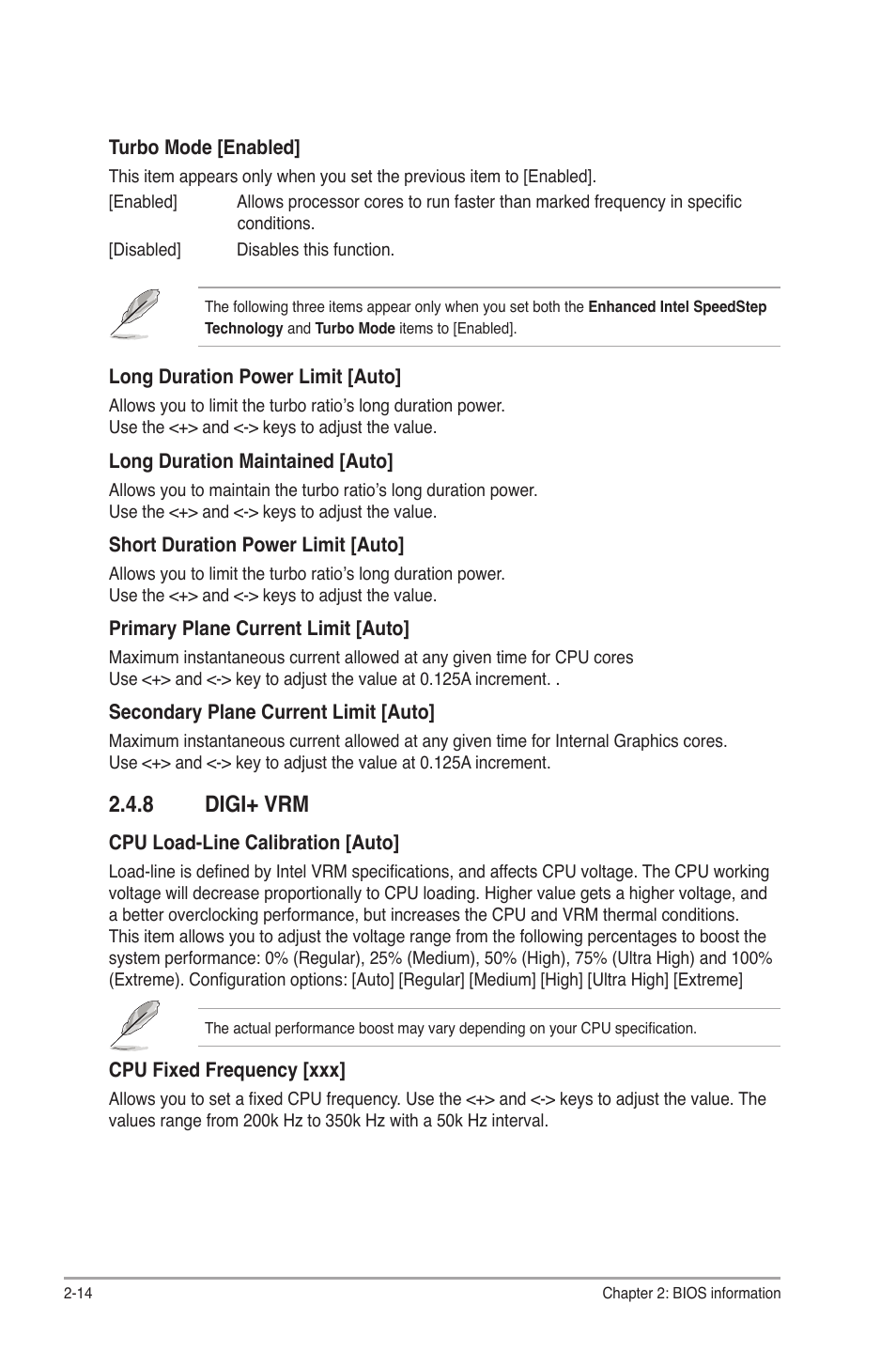 8 digi+ vrm, Digi+ vrm -14 | Asus P8H77-M LE User Manual | Page 58 / 78