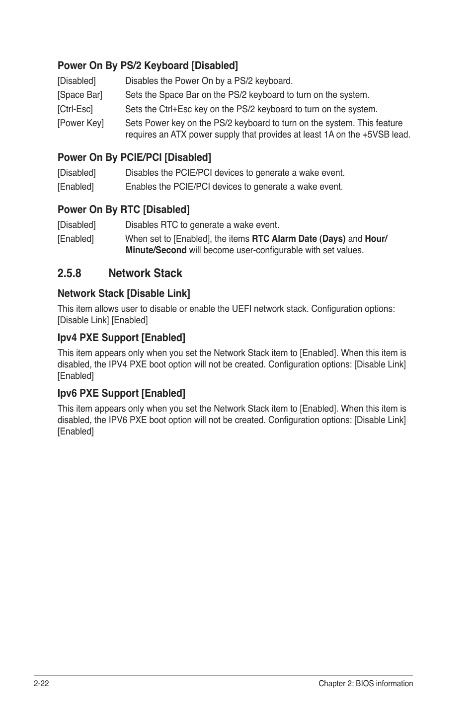 8 network stack, Network stack -22 | Asus P8H77-M LE User Manual | Page 66 / 78