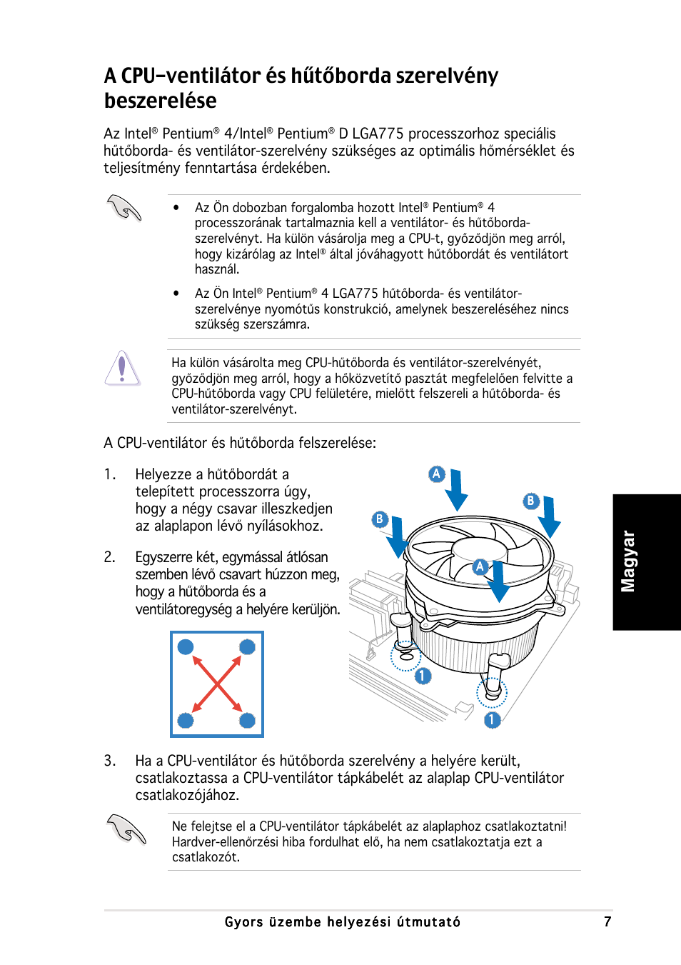 Magyar, Az intel, Pentium | 4/intel | Asus V2-PH1 User Manual | Page 97 / 100