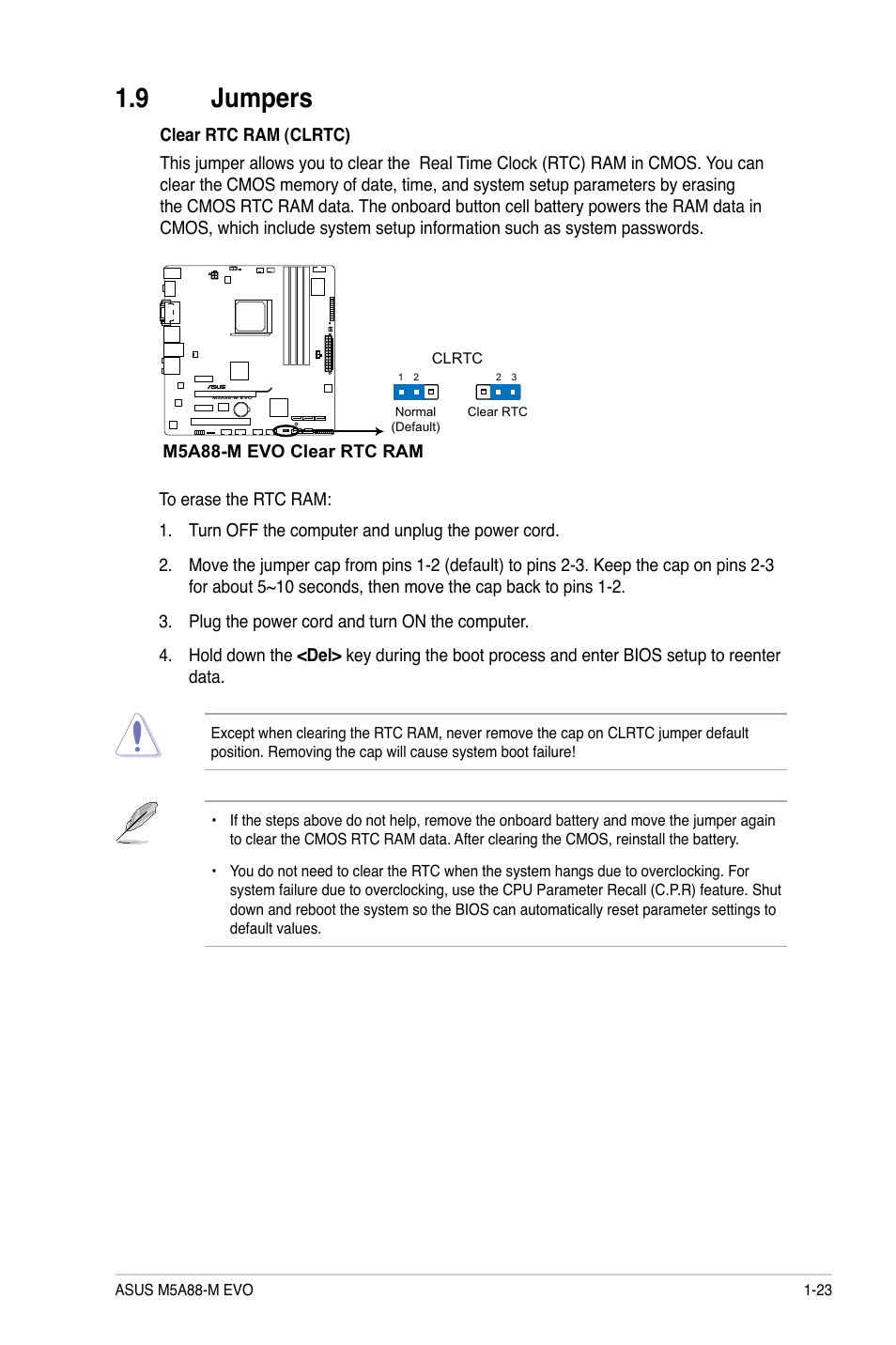 9 jumpers | Asus M5A88-M EVO User Manual | Page 35 / 80