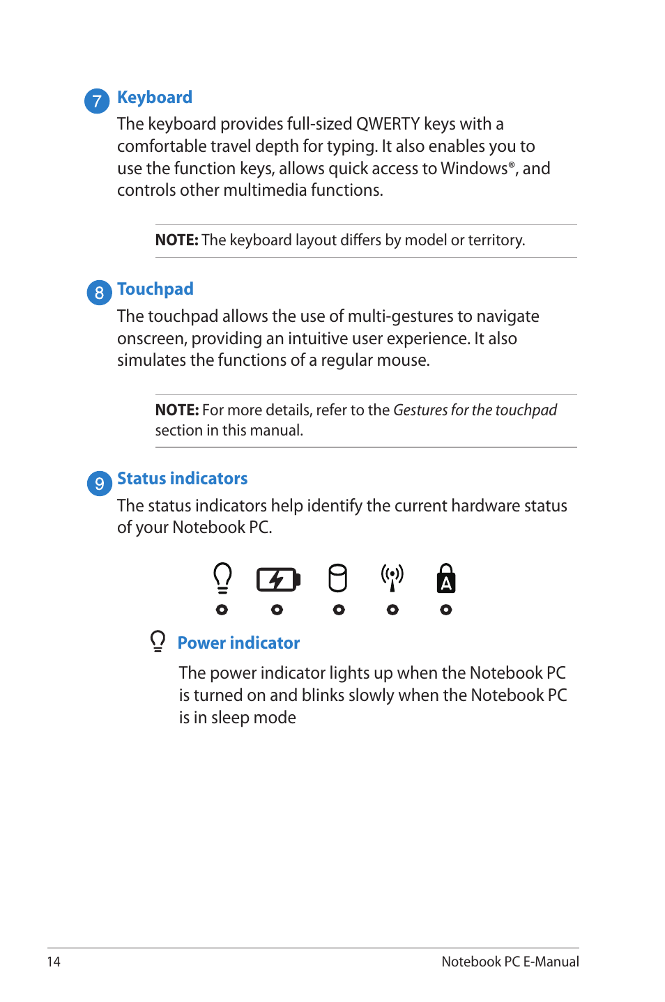 Asus V500CA User Manual | Page 14 / 102