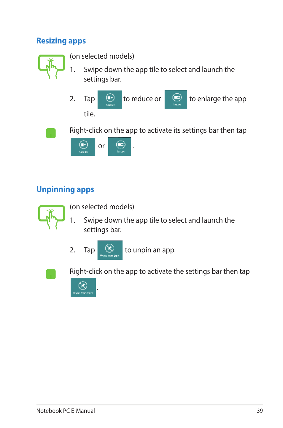 Asus V500CA User Manual | Page 39 / 102