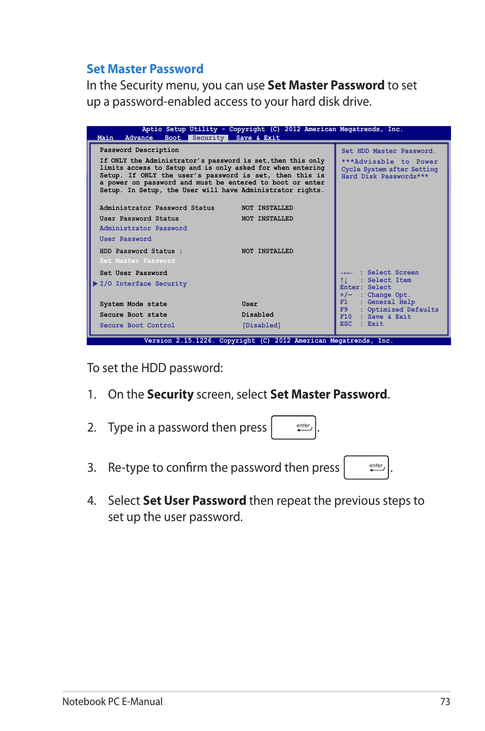 Asus V500CA User Manual | Page 73 / 102