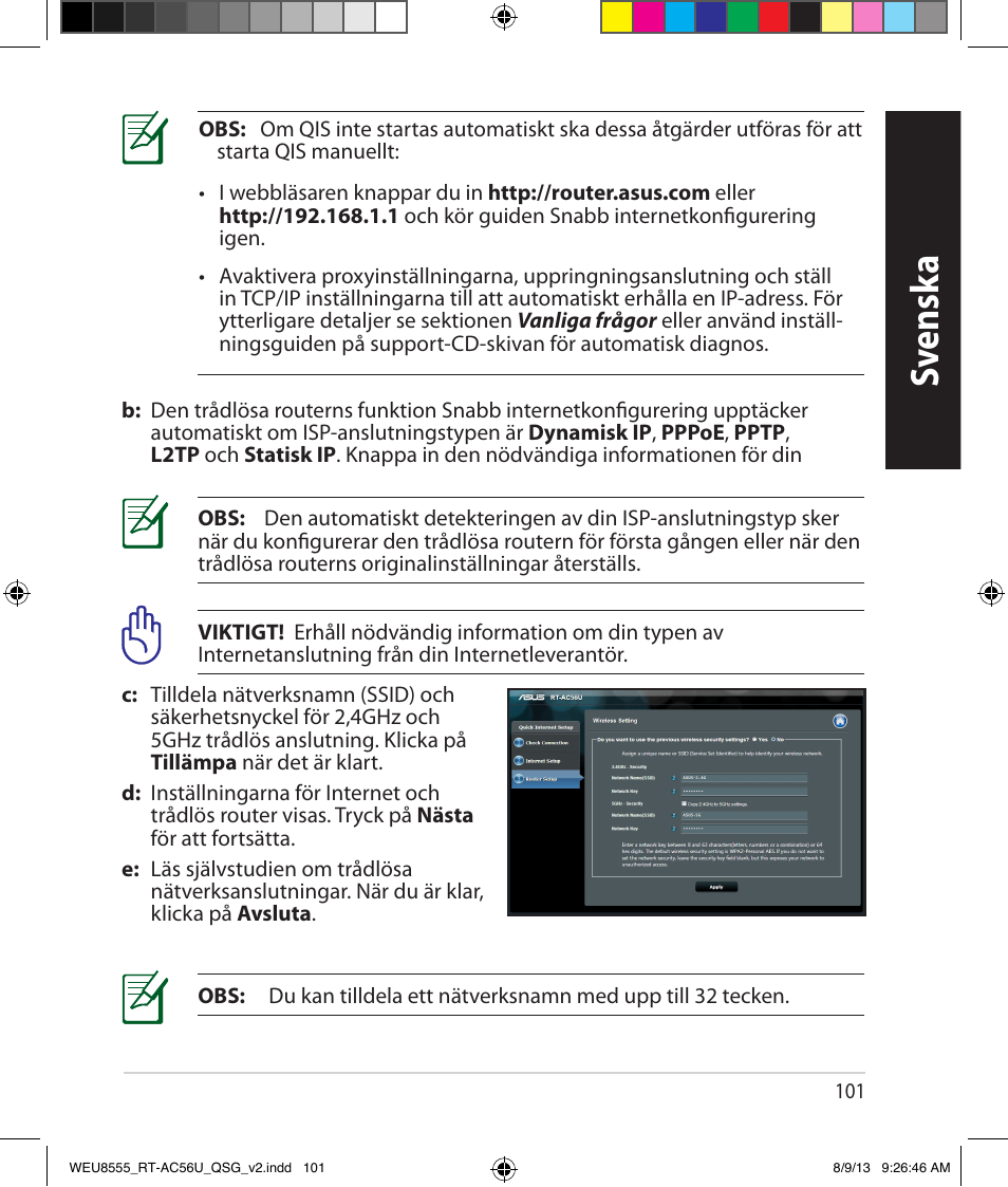 Sv ensk a | Asus RT-AC56U User Manual | Page 101 / 182