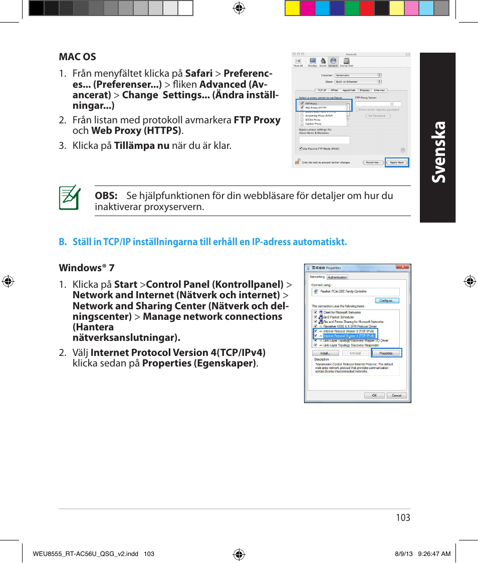 Sv ensk a | Asus RT-AC56U User Manual | Page 103 / 182