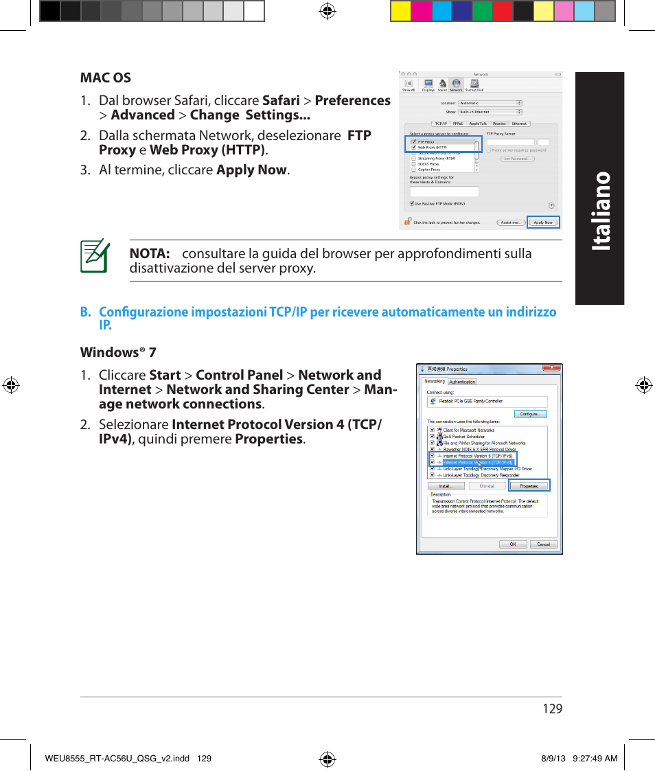 Italiano | Asus RT-AC56U User Manual | Page 129 / 182