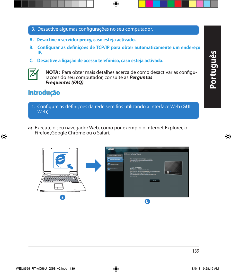 Por tuguês, Introdução | Asus RT-AC56U User Manual | Page 139 / 182