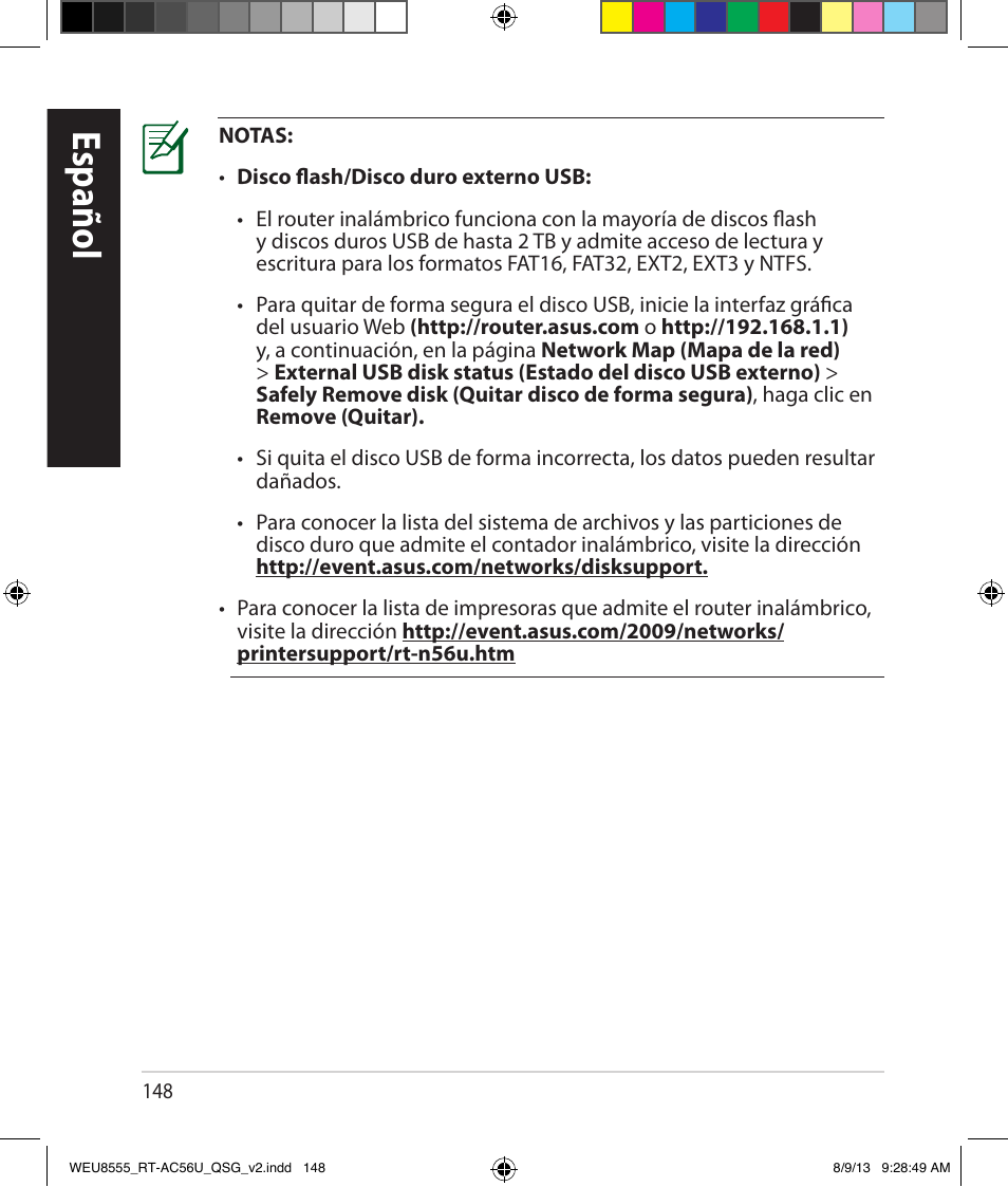 Español | Asus RT-AC56U User Manual | Page 148 / 182