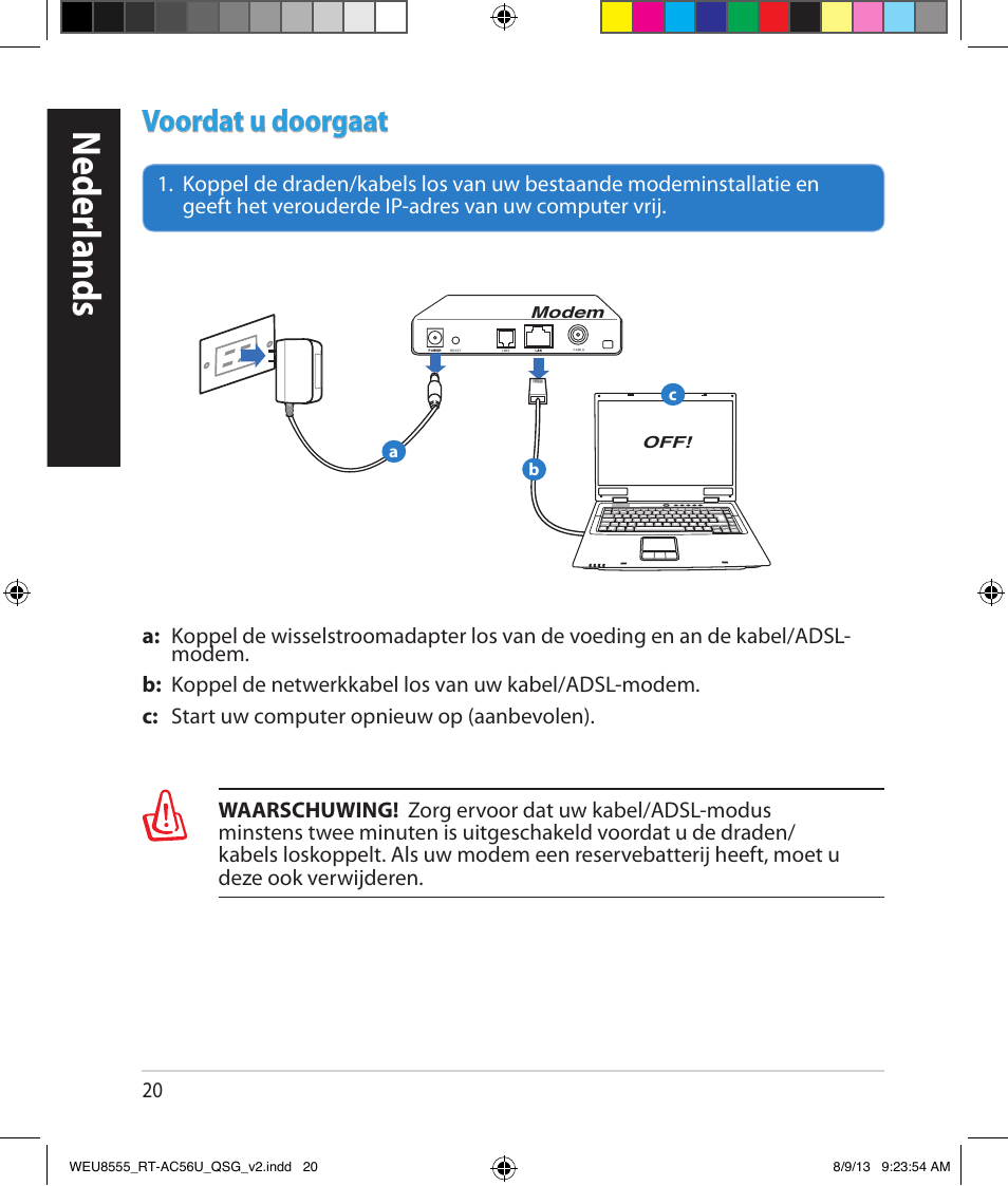 Neder lands, Voordat u doorgaat | Asus RT-AC56U User Manual | Page 20 / 182