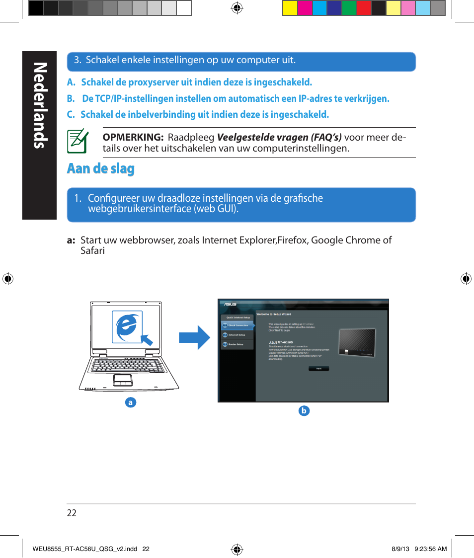 Neder lands, Aan de slag | Asus RT-AC56U User Manual | Page 22 / 182