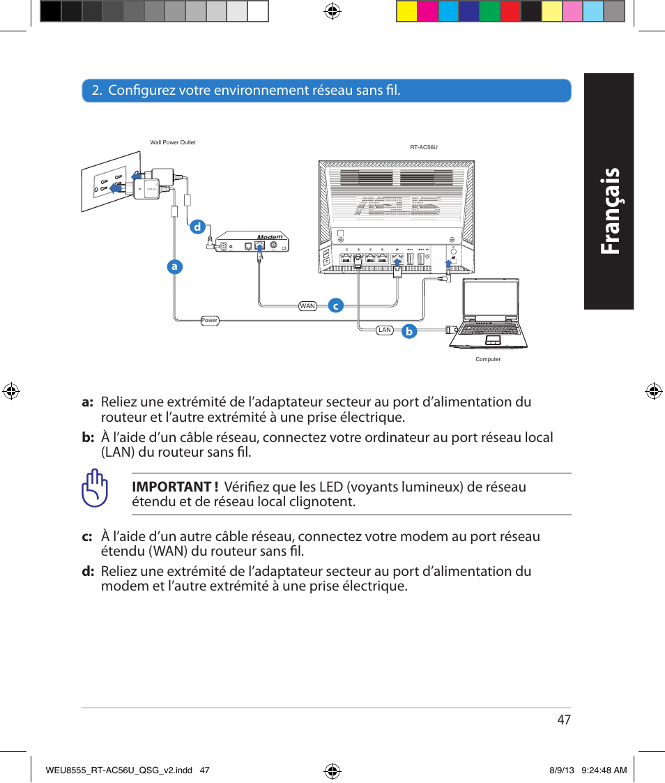 Fr anç ais | Asus RT-AC56U User Manual | Page 47 / 182