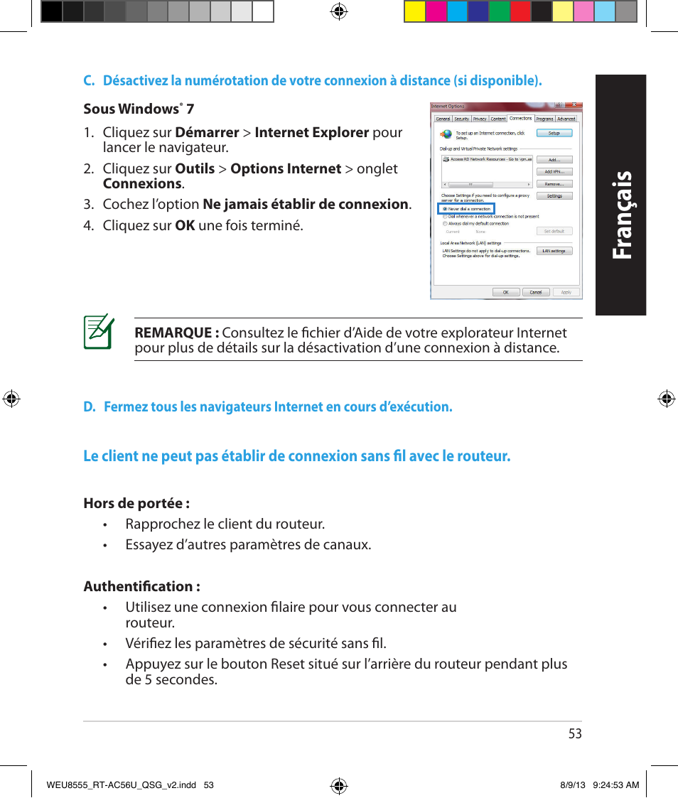 Fr anç ais | Asus RT-AC56U User Manual | Page 53 / 182