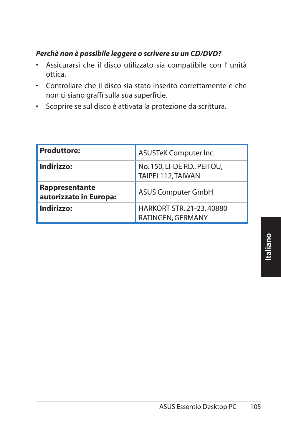 Asus CG5290 User Manual | Page 105 / 262