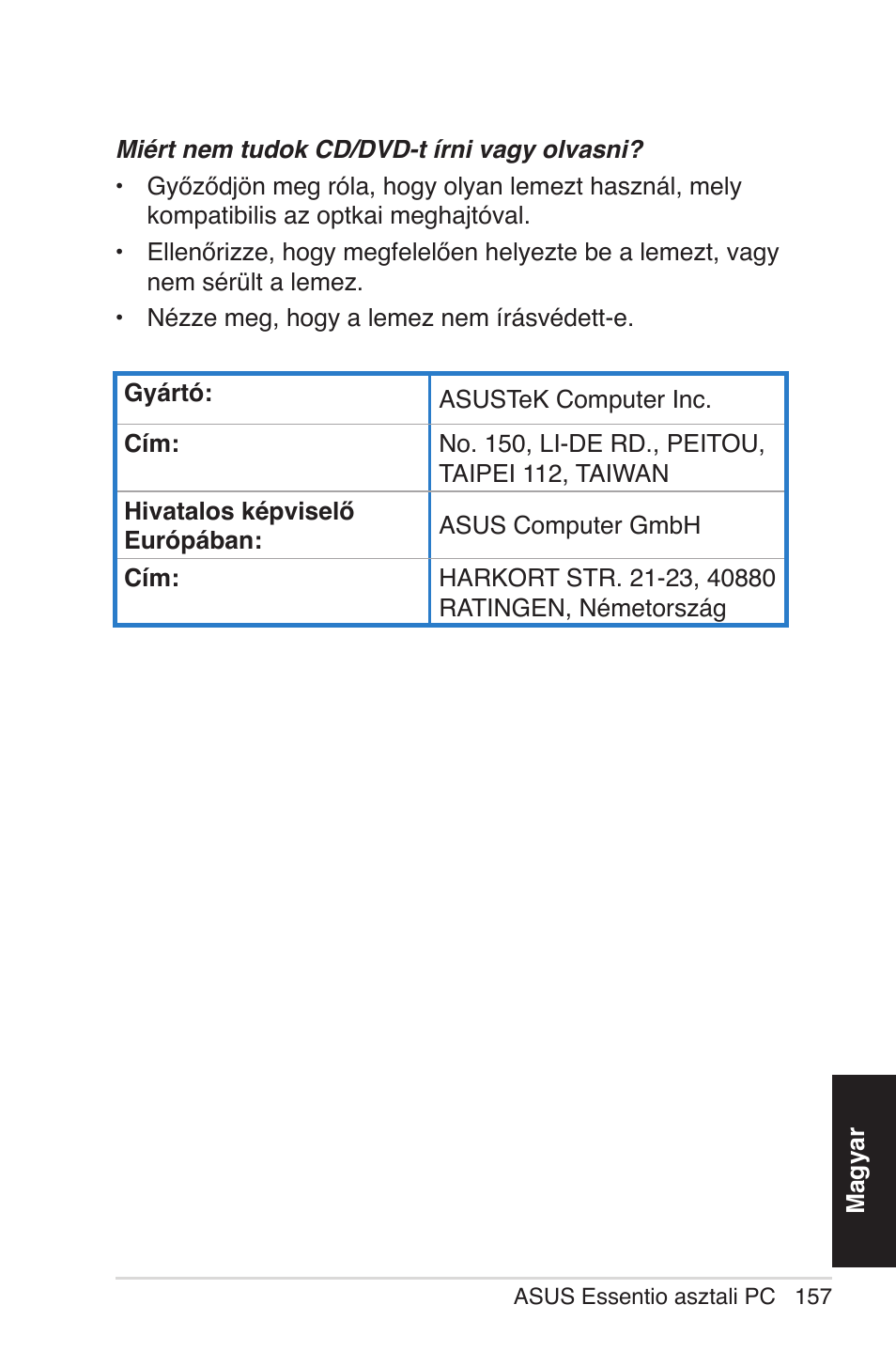 Asus CG5290 User Manual | Page 157 / 262