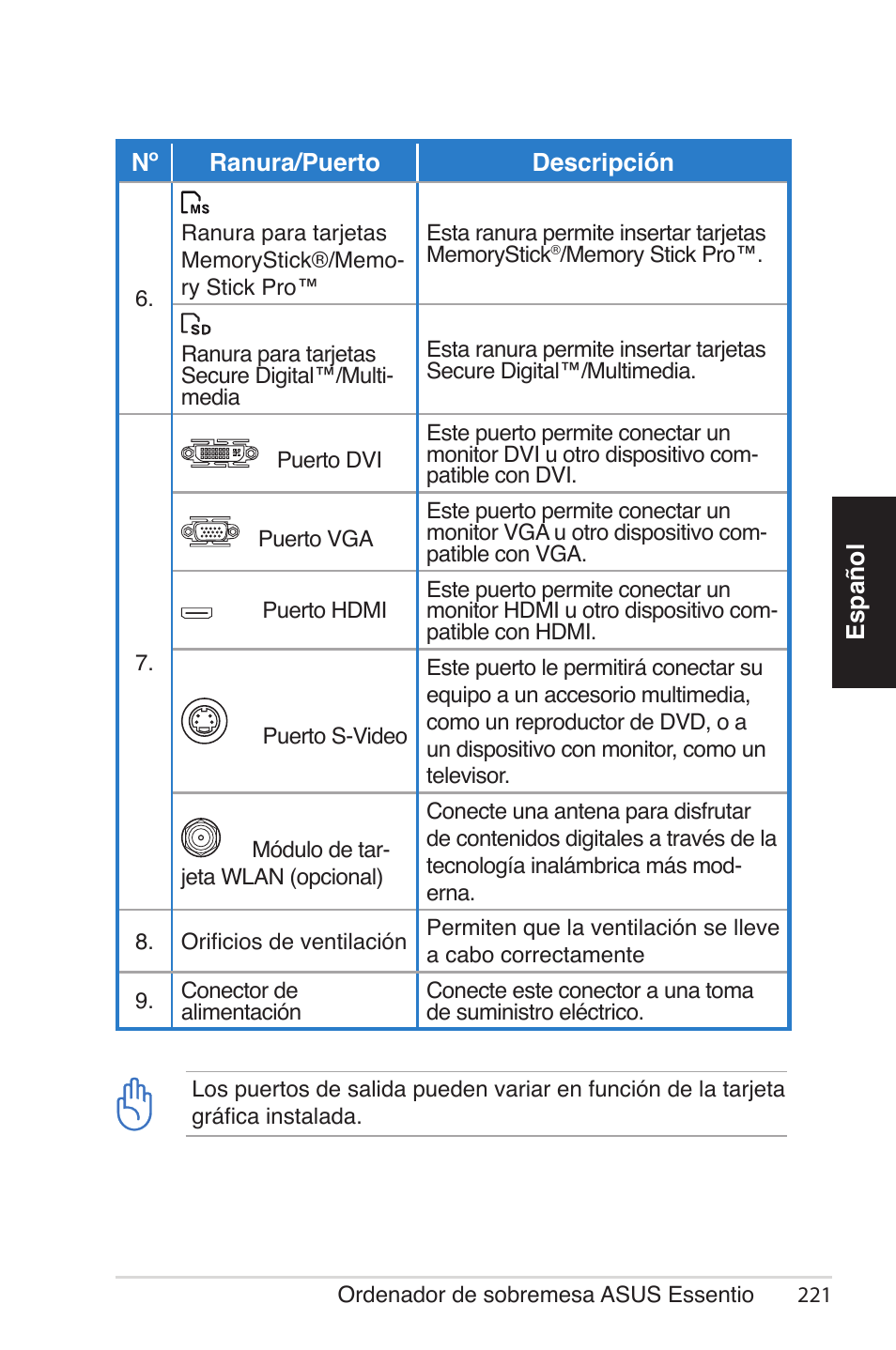 Asus CG5290 User Manual | Page 221 / 262